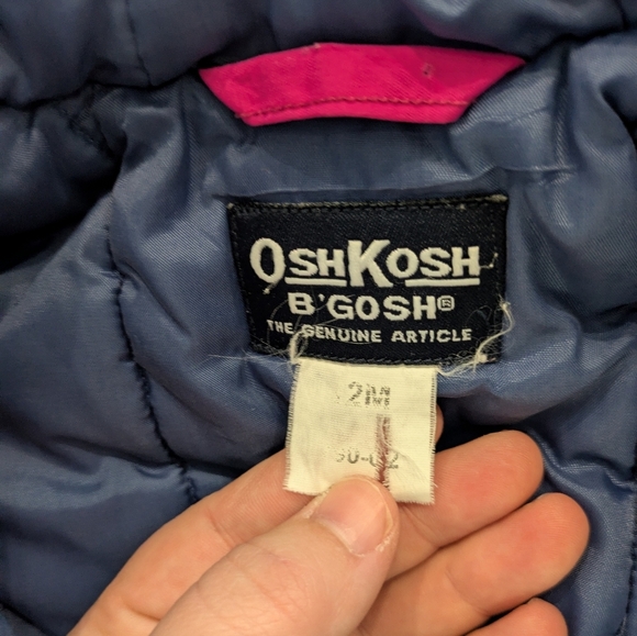 Vintage Oshkosh Hot Pink One Piece Snowsuit - Picture 4 of 5